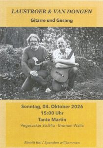 Flyer für ein Konzert des Gitarrenduos Laustroer und Van Dongen